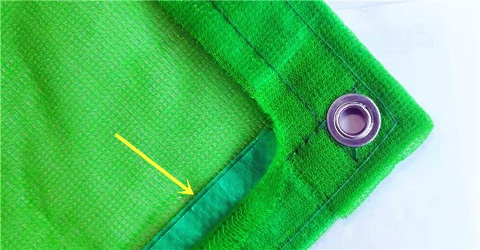 Edge reinforcement method of shade cloth (5)