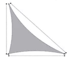 Right triangle shape shade sail