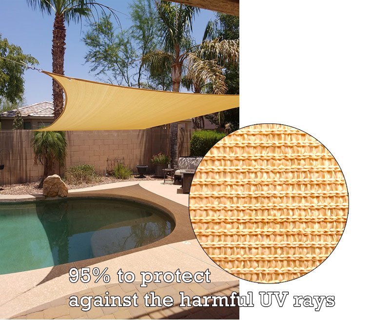 Sunblock shade sail against UV