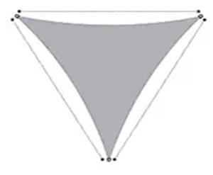 Triangle shape shade sail