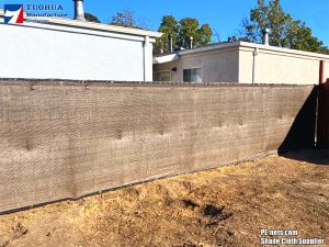 Fence privacy nets fix on yard fence-4